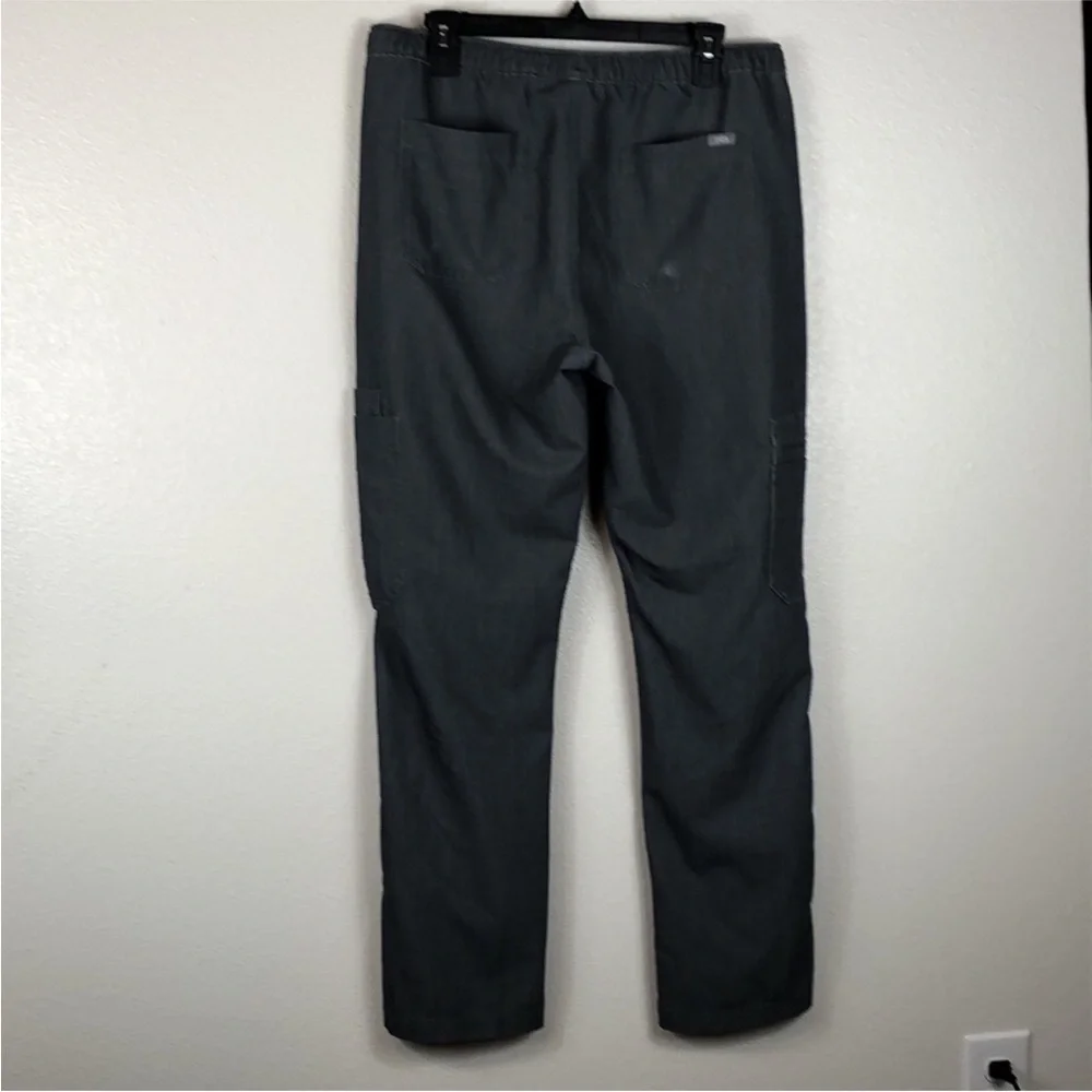 Figs Scrub Pants Gray Technical Collection Cargo Green Drawstring Men’s Size M